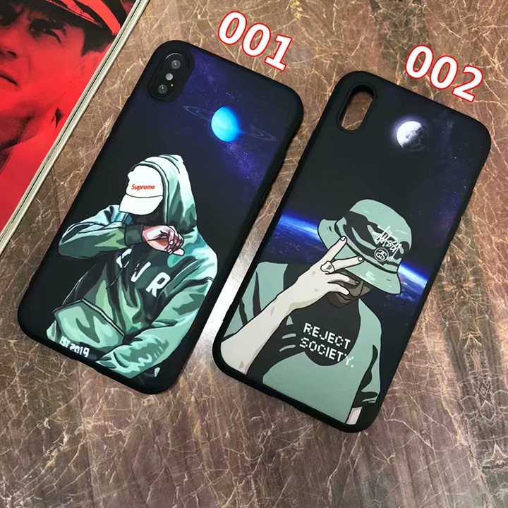 SUPREME STUSSY コラボ 夜光 iPhoneX ケース