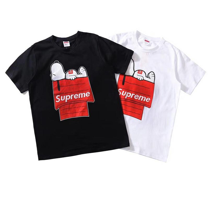 SUPREME Tシャツ 可愛い スヌーピー