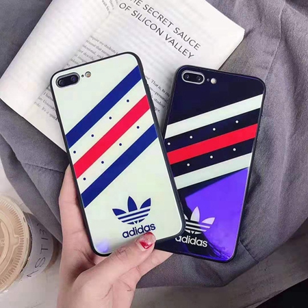 iPhoneXS MAX ガラスケース Adidas ブルーレイ