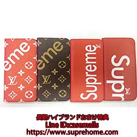 SUPREME LV iPhoneXケース 手帳型