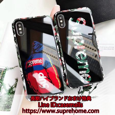 鏡面 supreme iphonex ガラスケース