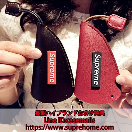 キーホルダー SUPREME レザー製