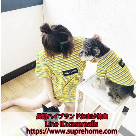 Supreme シュプリーム 犬服 猫服 Tシャツ ペットとお揃い服