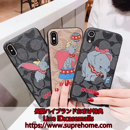 コーチ iPhoneXs ケース COACH 可愛い ダンボ DUMBO 学生愛用