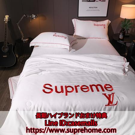 Supreme LV 寝具四点セット ピローカバー シーツ 布団 シンプル風 