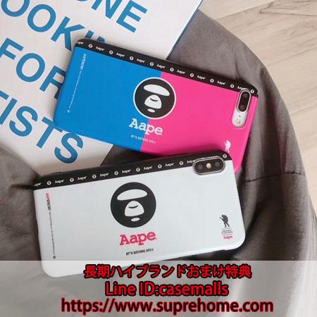 AAPE iPhoneXS MAXケース カップルスタイル エーエイプ  