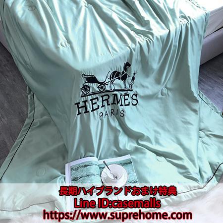 エルメス 寝具 高級 快適 シルク かけ布団 HERMES 毛布 上品 送料無料