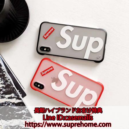 シュプリーム iPhoneXS MAX ケース 半クリア Supreme 軽い 浮彫 ファッション