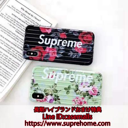 Supreme 花柄木の葉模様スーツケース式ケース