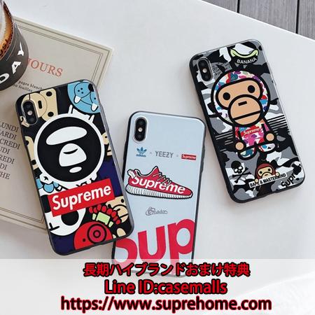 Supreme Paul Frankグラフィティ風黒枠ケース