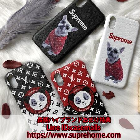 LV&Supreme パンダ犬モノグラム柄ケース