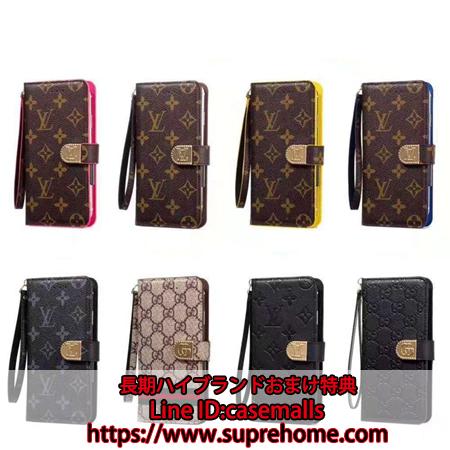 LV Gucci 手帳型持ちベルト付きスマホケース