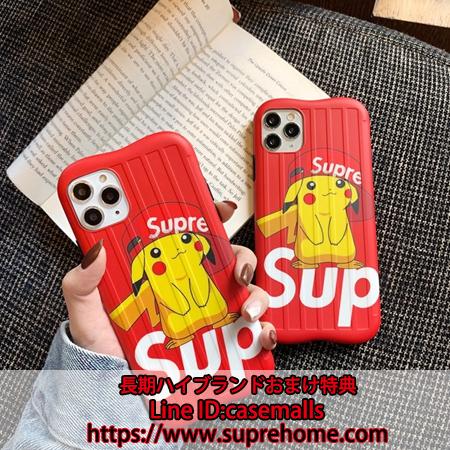 シュプリーム Supreme アイフォン12pro maxケース ピカチュウ スーツケース式 レッド iPhone12pro/12スマホケース かわいい 若者愛用 iphone12miniカバー 個性 ユニーク アイフォン11携帯ケース アニメプリント 大人気 iPhone11proケース 配送無料