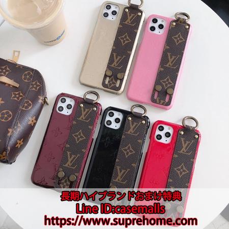 【在庫あり】ルイヴィトン LV アイフォン12/12mini/12pro/12promaxケース モノグラム ハンドベルト付き iphone11 11proカバー カラーマッチング 通勤風 超人気 ファッション  Galaxy S9 S9Plus S10 S10Plus エナメル革 スマホケース