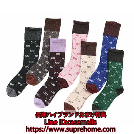 GUCCI GGマークダークミドル丈のソックス