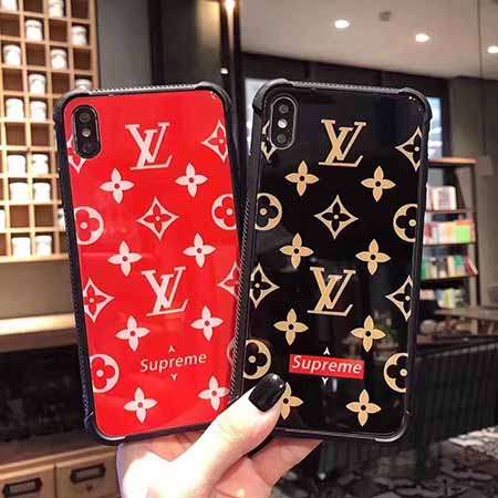 ルイヴィトン supreme コラボ iphone12ケース ヴィトン風 LV アイフォン12 pro携帯カバー supreme  背面鏡面 ロゴデザイン 代金引換  iphone12mini iphone12promax カバー  LINEで簡単にご注文可