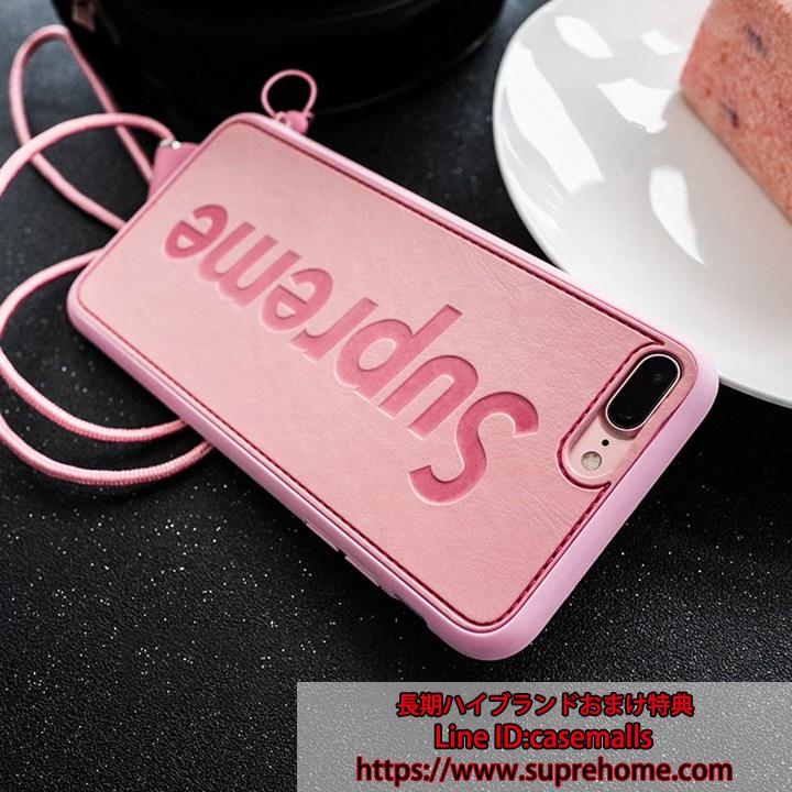 シュプリーム アイフォンxケース シンプル風 ブランド iPhone8プラスケース Supreme お洒落