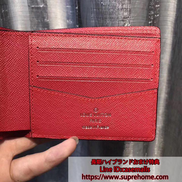 SUPREME LV 財布 レザー製 supreme lv ショート財布