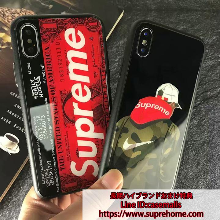 鏡面 iphonex ケース supreme
