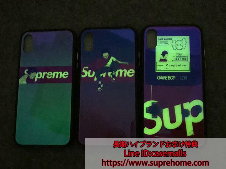 iPhone8 プラスケース supreme 鏡面