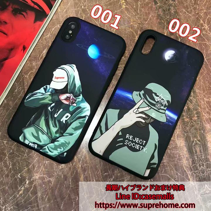 夜光 SUPREME STUSSY コラボ iPhoneX ケース