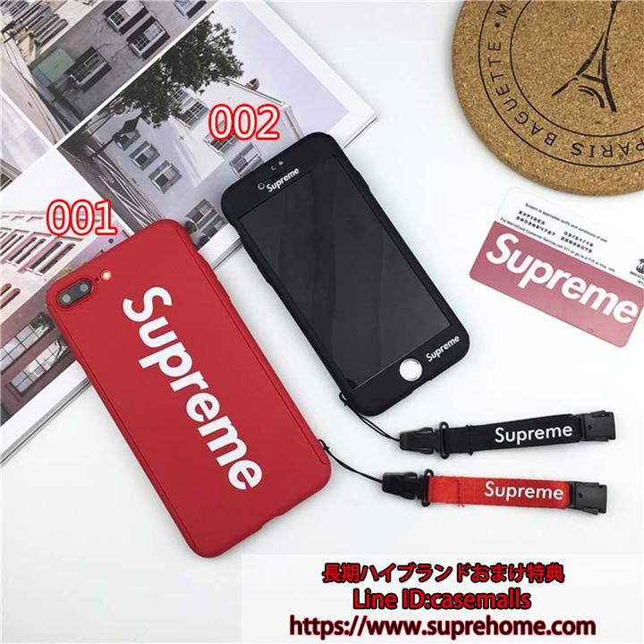 SUPREME iPhoneX ケース ストラップ付き