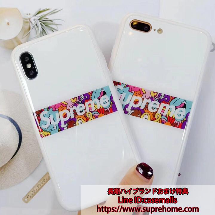 iphone8 plusケース supreme 英字 ロゴ柄