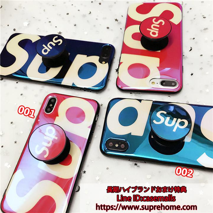 気嚢スタンド iPhone8 plusカバー SUPREME