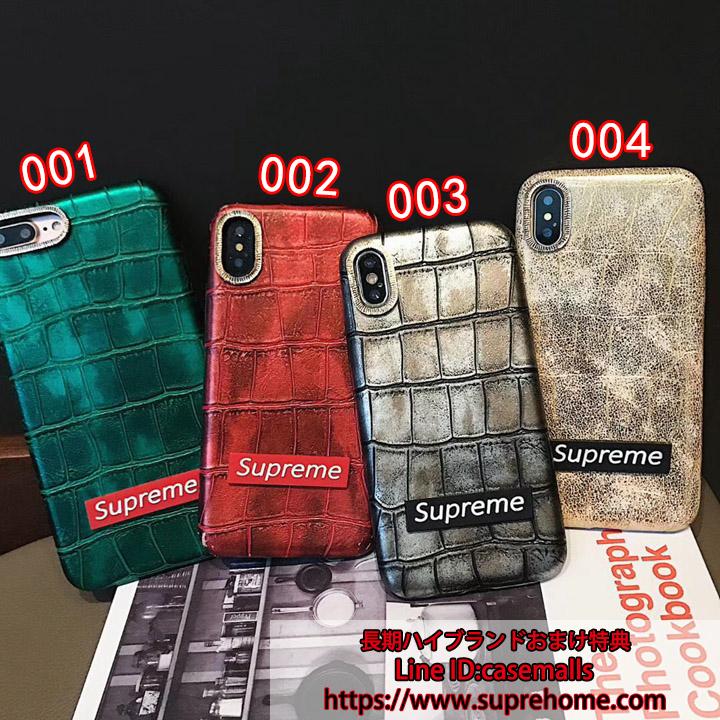 アイフォンXsカバー シンプル風 SUPREME