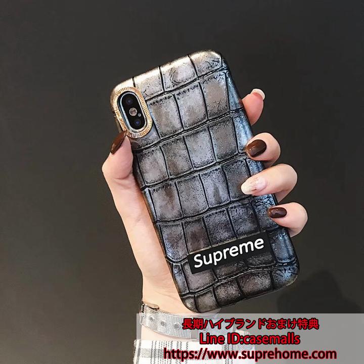 レザー製 supreme iphonexカバー