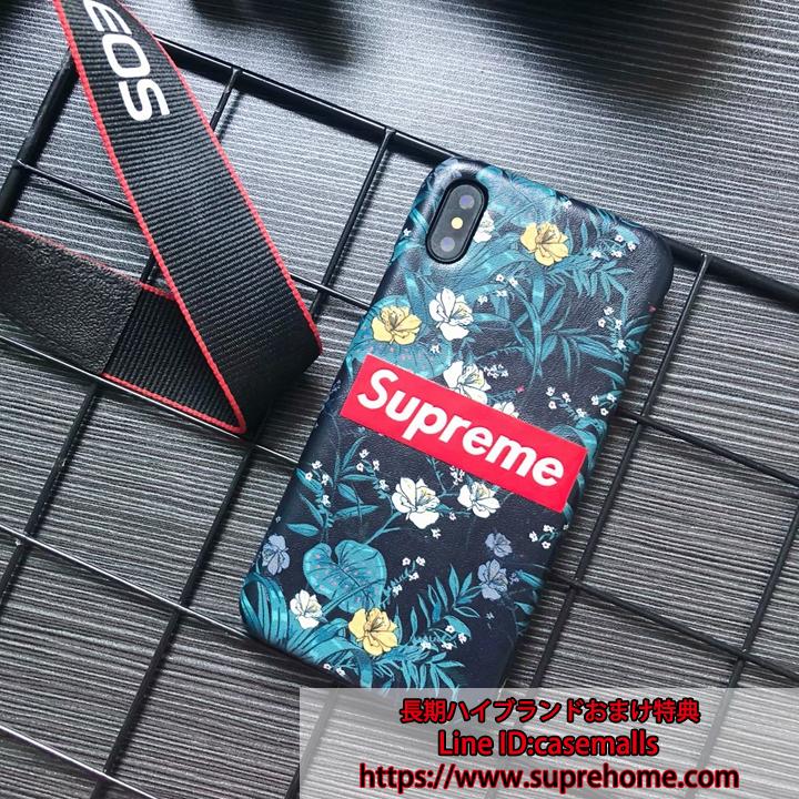 花柄 SUPREME iPhoneXsケース