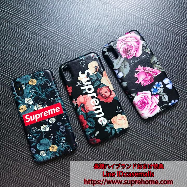 花柄 SUPREME iPhoneXsケース