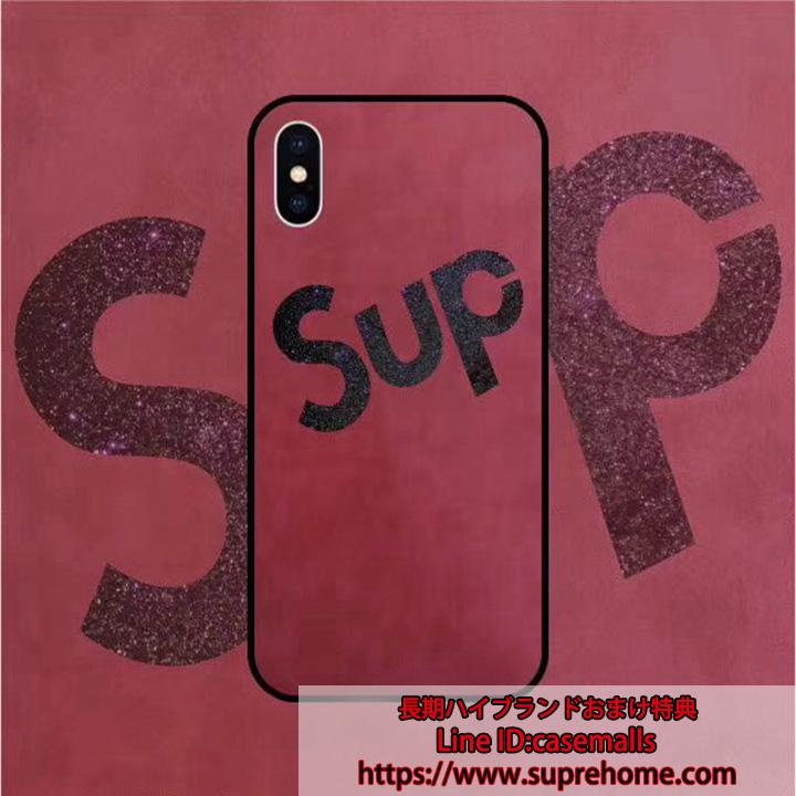 supreme iphonexsケース キラキラ