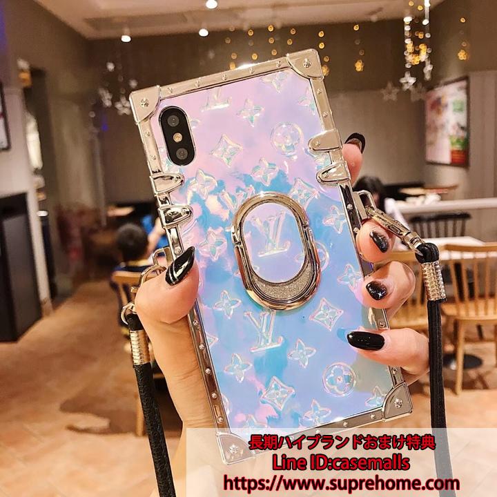 アイフォンXs maxケース LV ストラップ付き