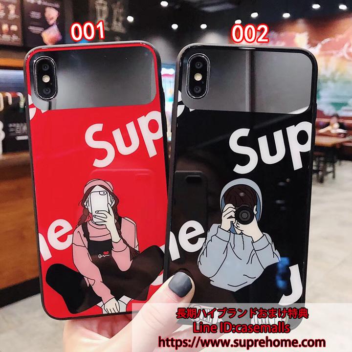 人気iphonexs ケース supreme 鏡付き