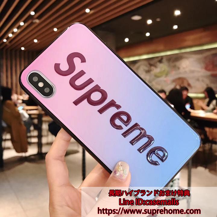 シュプリーム iphonexs ケース champion 青空 茜色