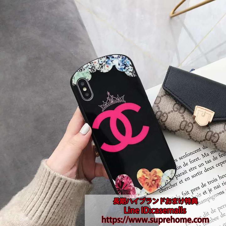 CHANEL iPhoneXs ケース ガラス製 メッキ