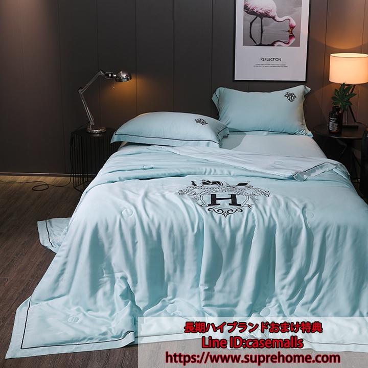001.jpg エルメス ベッド用品四点セット 夏用