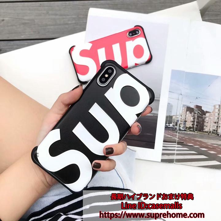 IPHONEX supreme スマホケース 四角落下保護 男女 ペア用