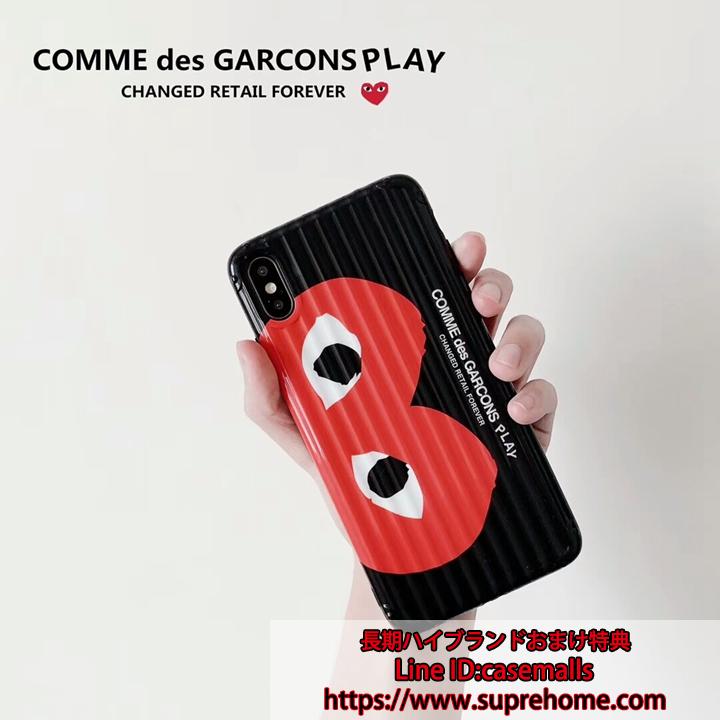 アイフォンXs Max 保護カバー COMME DES GARCONS 縦紋 滑り止め