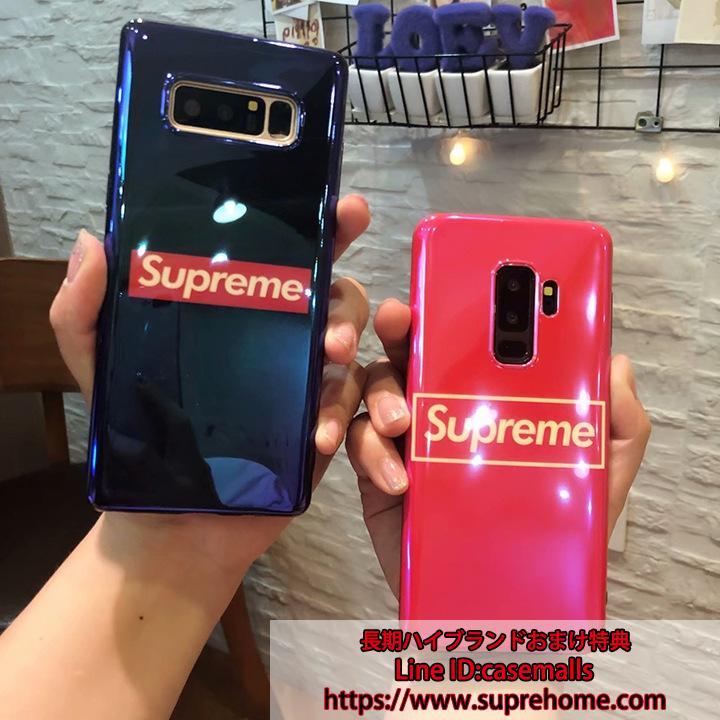 Supreme ギャラクシー s9plus ケース シュプリーム つやつや