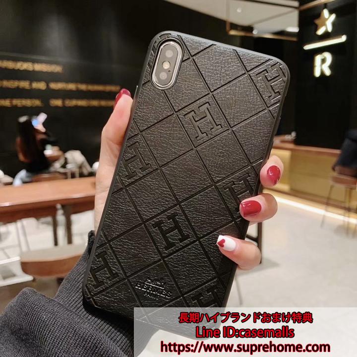 Hermes iPhoneXS iPhone8 カバー ハード 型押し