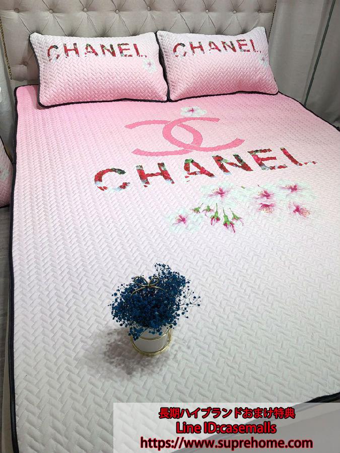 Chanel ござ ピローカバー 寝具三点セット 夏