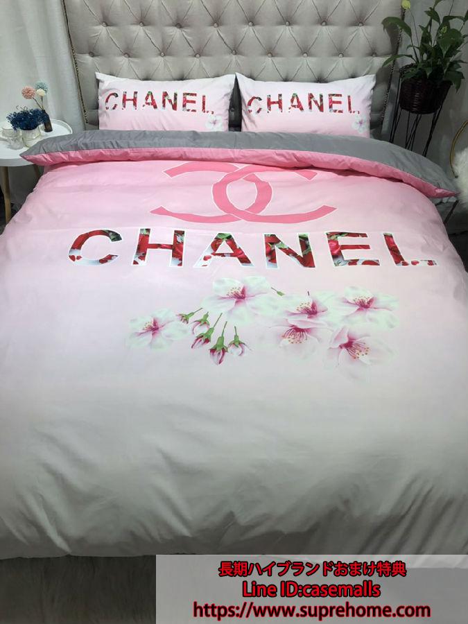 CHANEL 寝具四点セット ピンク プリンセス風