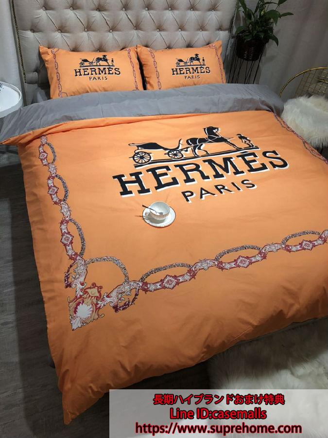 001.jpg HERMES 寝具 四点セット 上品