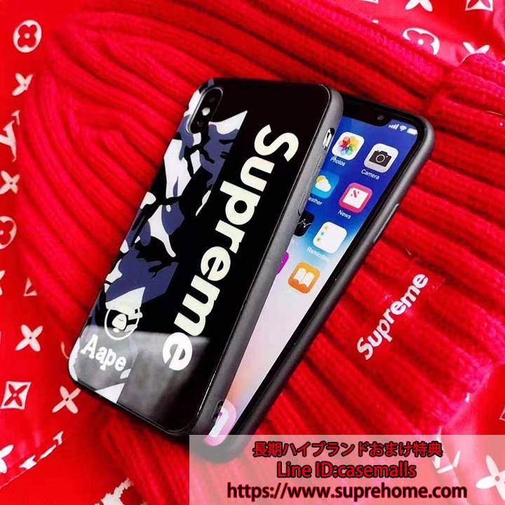 SUPREME iPhone11pro max スマホケース ガラス