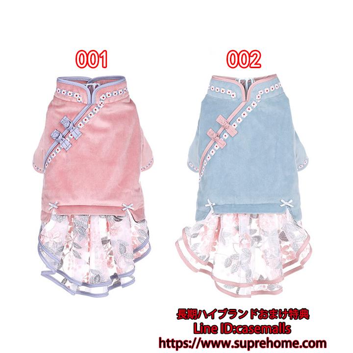 犬服 ワンちゃん服 ドッグウェア 薄 犬服 ワンちゃん服 ドッグウェア 犬の服 薄 スカート プリンセス チャイナ 中国風 ペット服