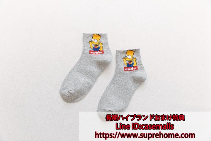 003.jpg スポーツ風 コットン製 クォーターレングスソックス