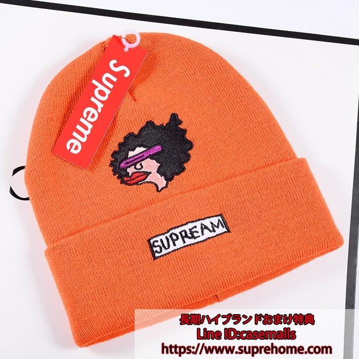 SUPREME ロゴニット帽子 芸能人愛用