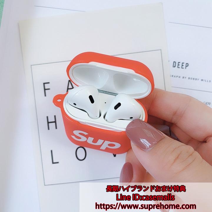 AirPods proケース ブラック レッド Supreme